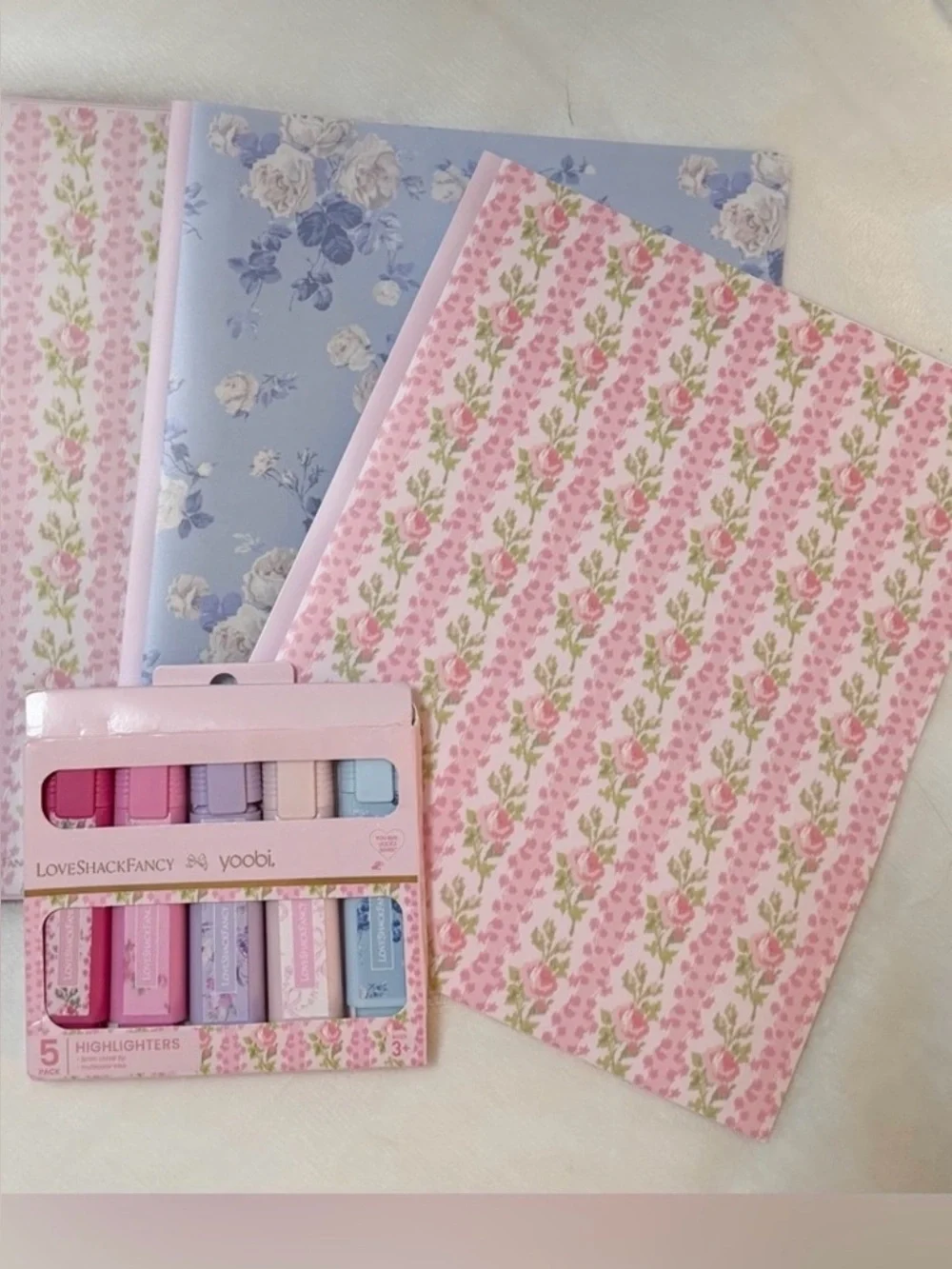 Loveshackfancy x Target 2 folders & highlighters